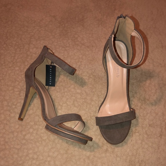 Revamped Shoes - Olive Suede Ankle Strap Heels!!!